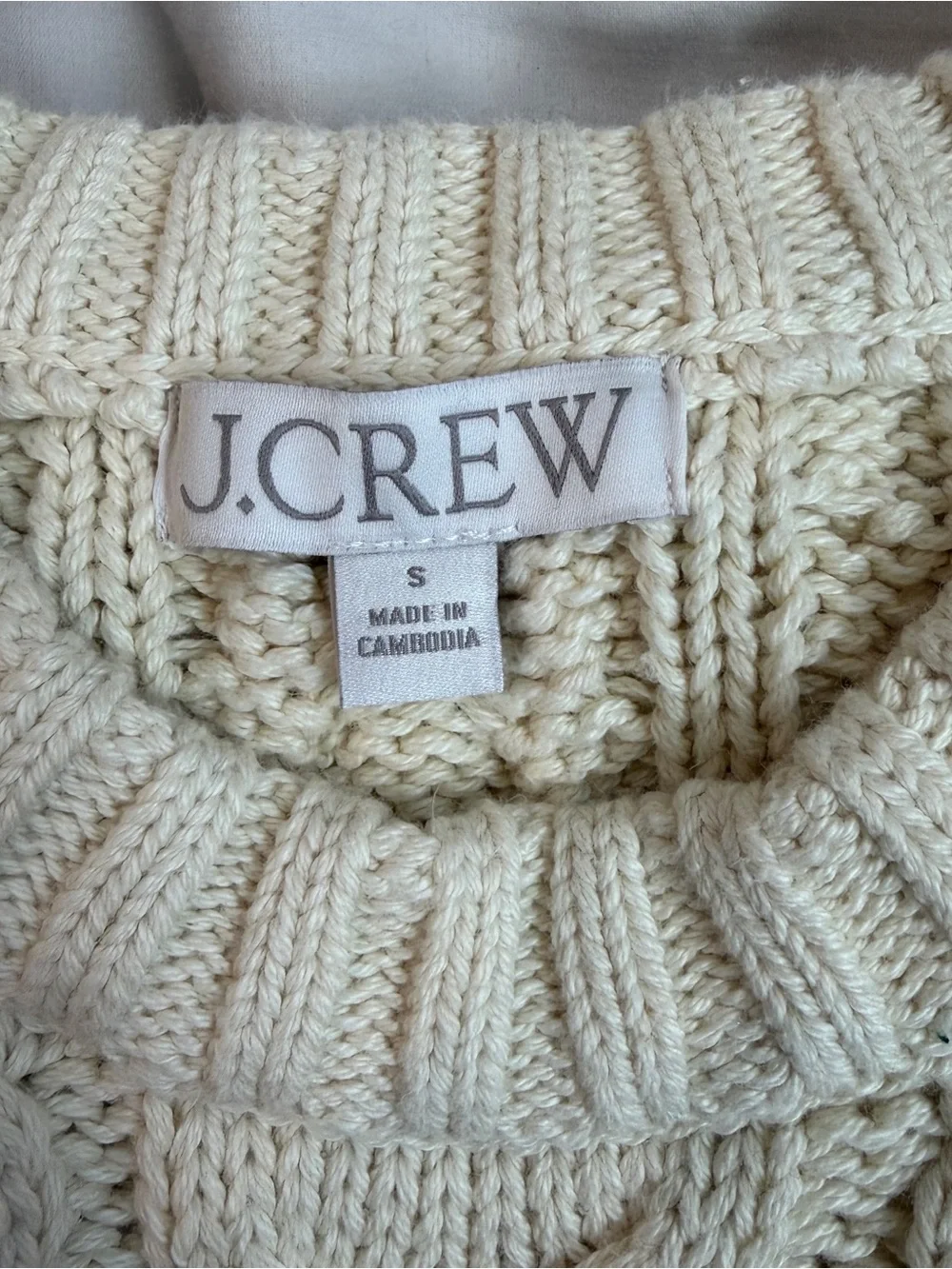 J crew Cable-knit crewneck sweater